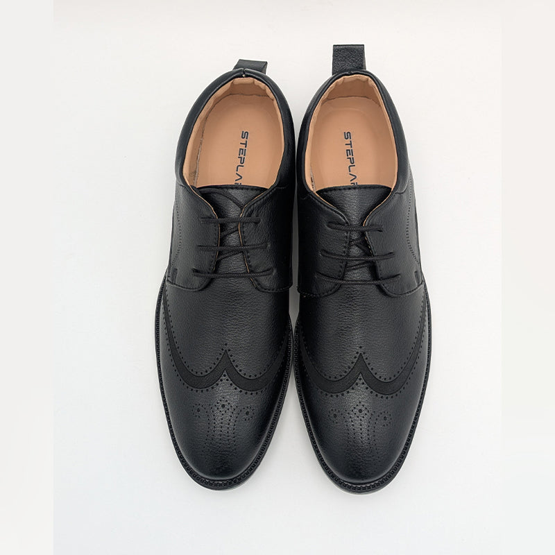 Men's Formal Lace-Up Dress Shoe with Brogue Detailing