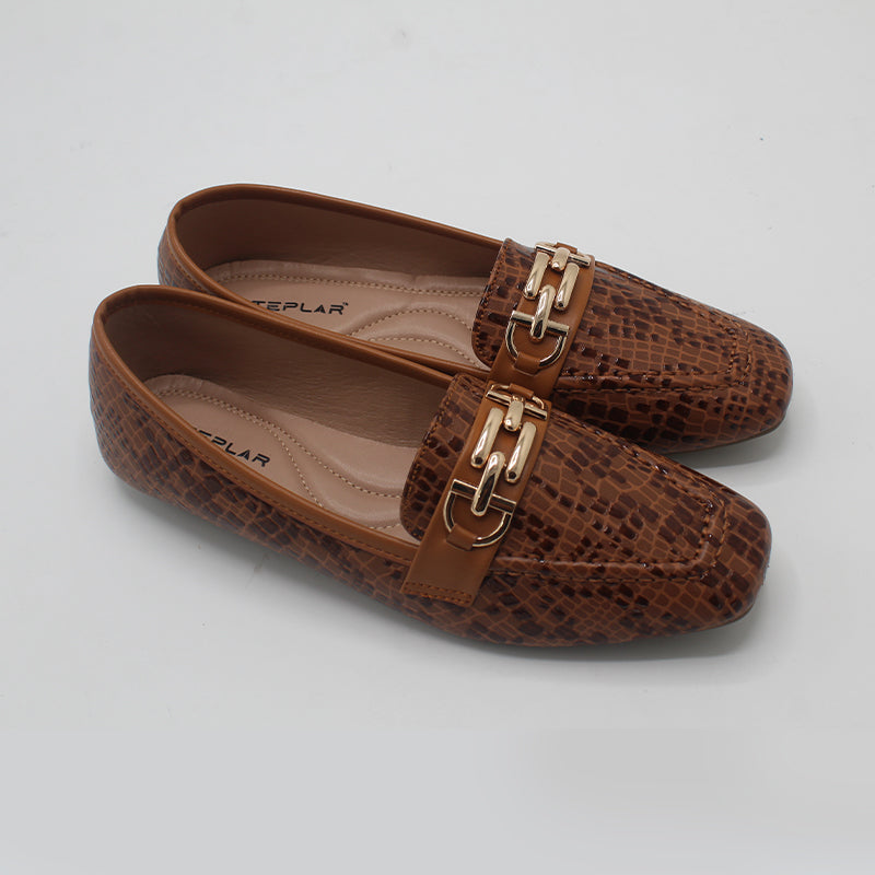 STEPLAR Exotic Buckle Print Flat