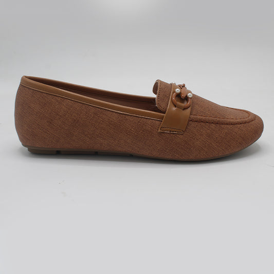 STEPLAR Textured Denim-Look Pearl Flat