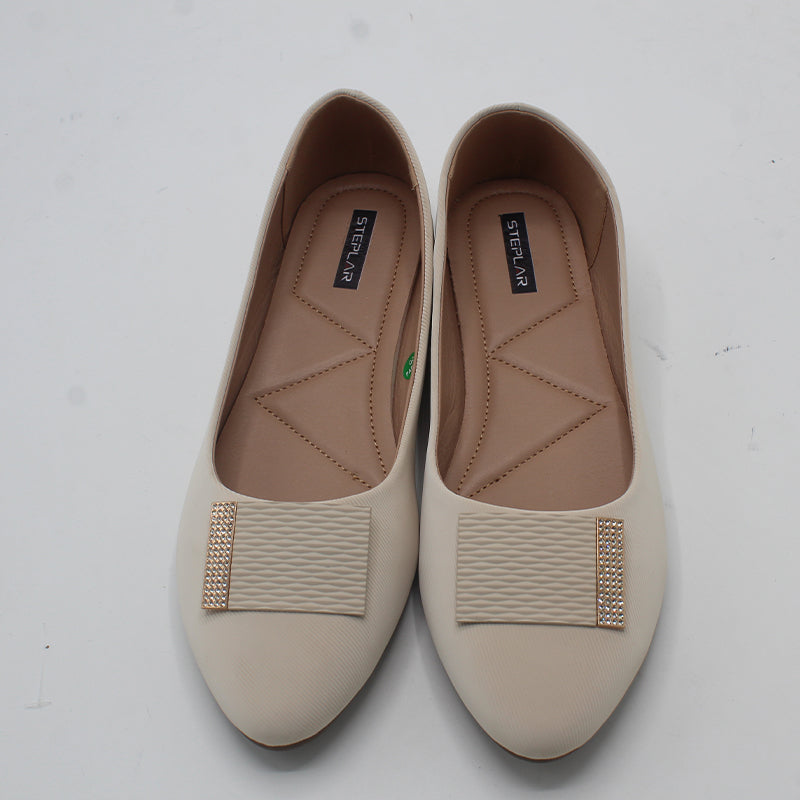 STEPLAR Elegant Ribbed Charm Flat