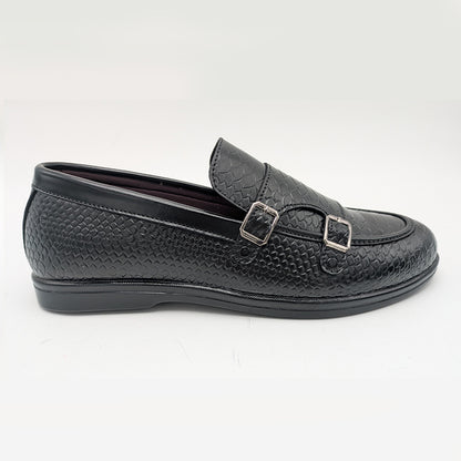 Men's Exotic Textured Monk Strap Slip-On