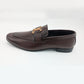 Men's Elite Formal Slip-On Dress Shoe with Monogram Buckle