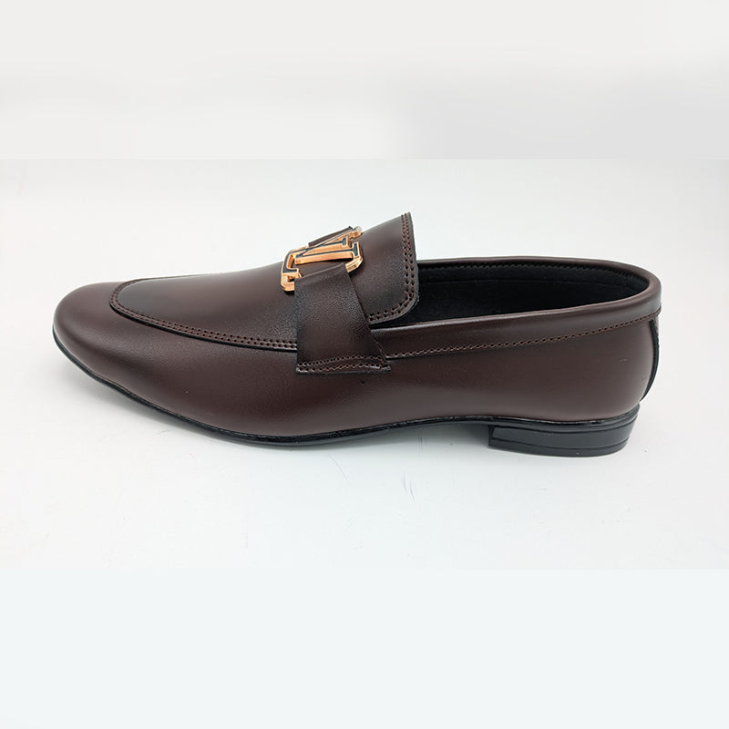 Men's Elite Formal Slip-On Dress Shoe with Monogram Buckle