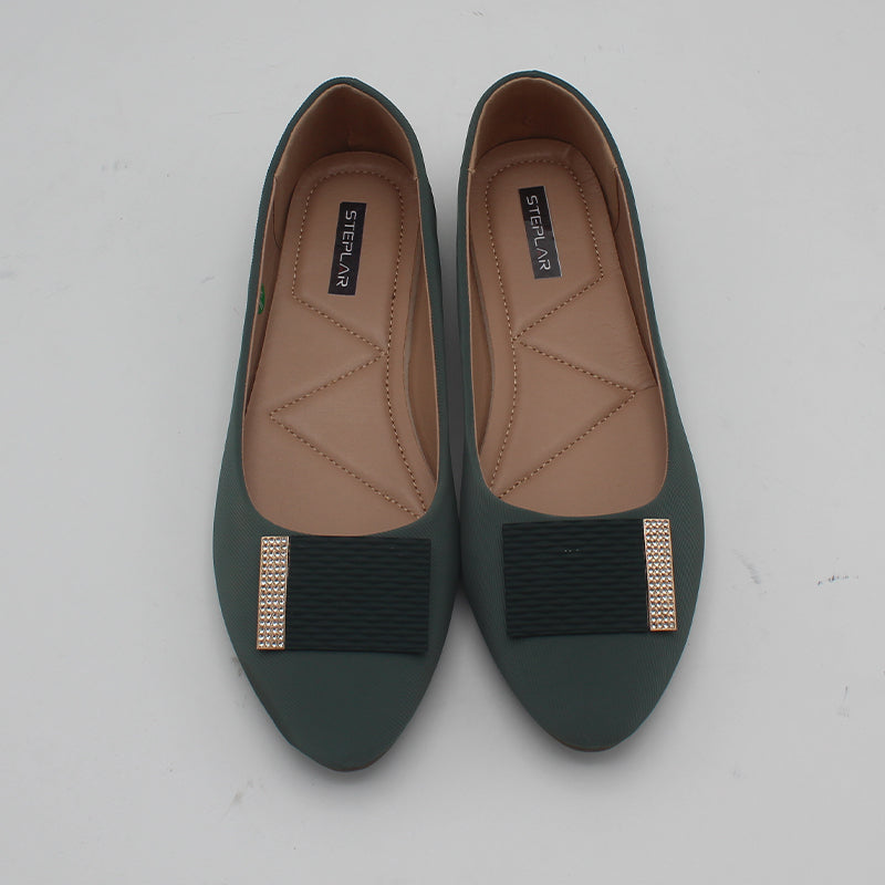 STEPLAR Elegant Ribbed Charm Flat