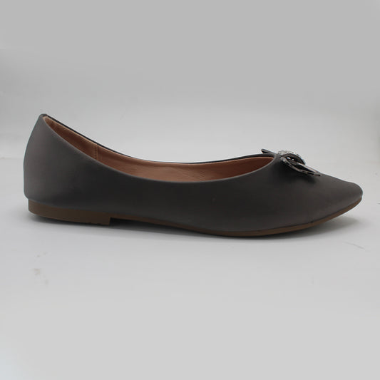 STEPLAR Denim-Look Pearl Chain Flat