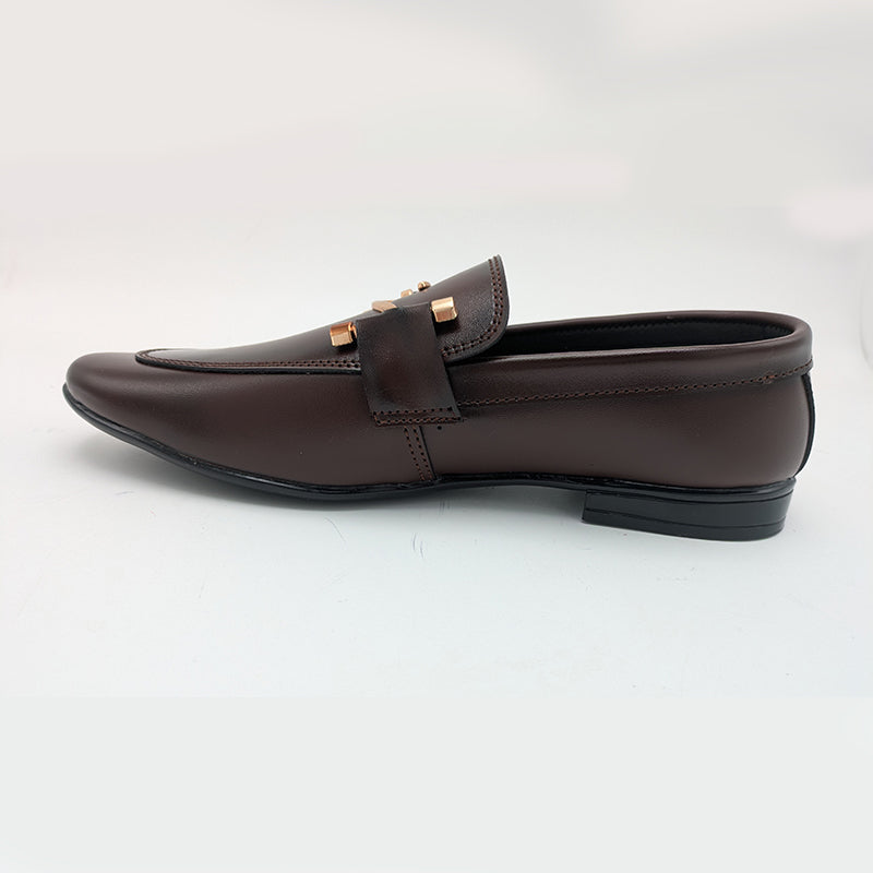 Men's Formal Mocha Dress Shoe with Gancini-Style Hardware