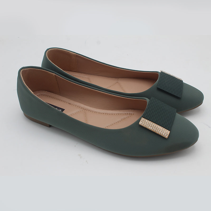 STEPLAR Elegant Ribbed Charm Flat