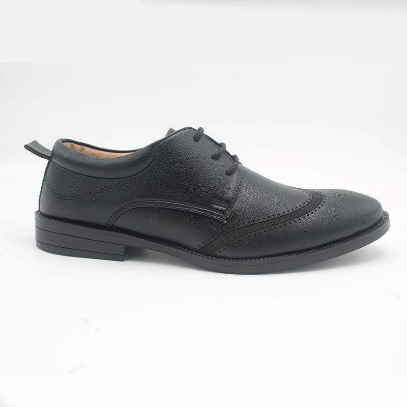 Men's Formal Lace-Up Dress Shoe with Brogue Detailing