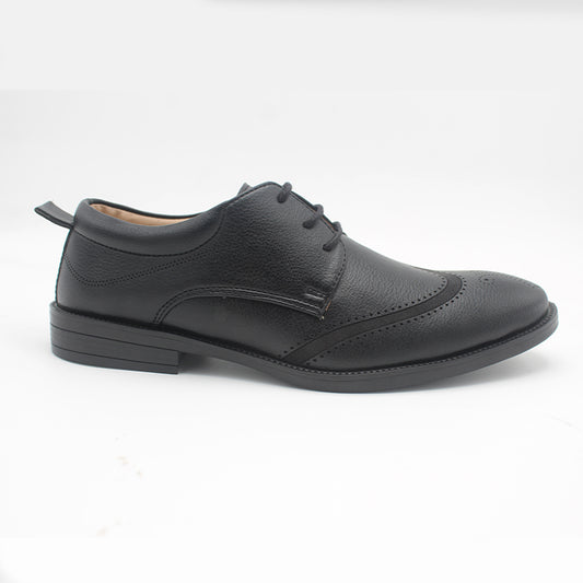 Men's Formal Lace-Up Dress Shoe with Brogue Detailing