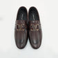 Men's Elite Formal Slip-On Dress Shoe with Monogram Buckle