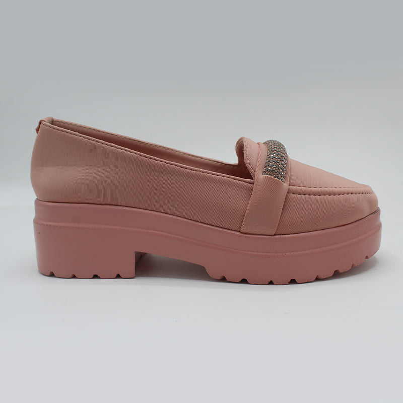 STEPLAR Chunky Platform Rhinestone Court