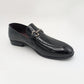 Men's Patent Finish Croc-Texture Formal Shoe