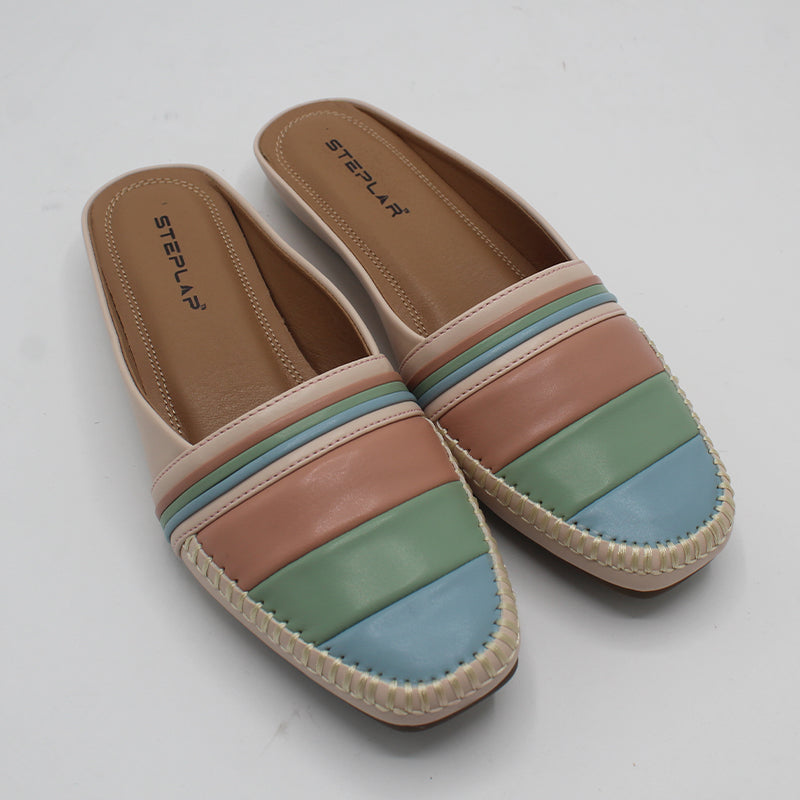 STEPLAR Riviera Stripe Backless Mule