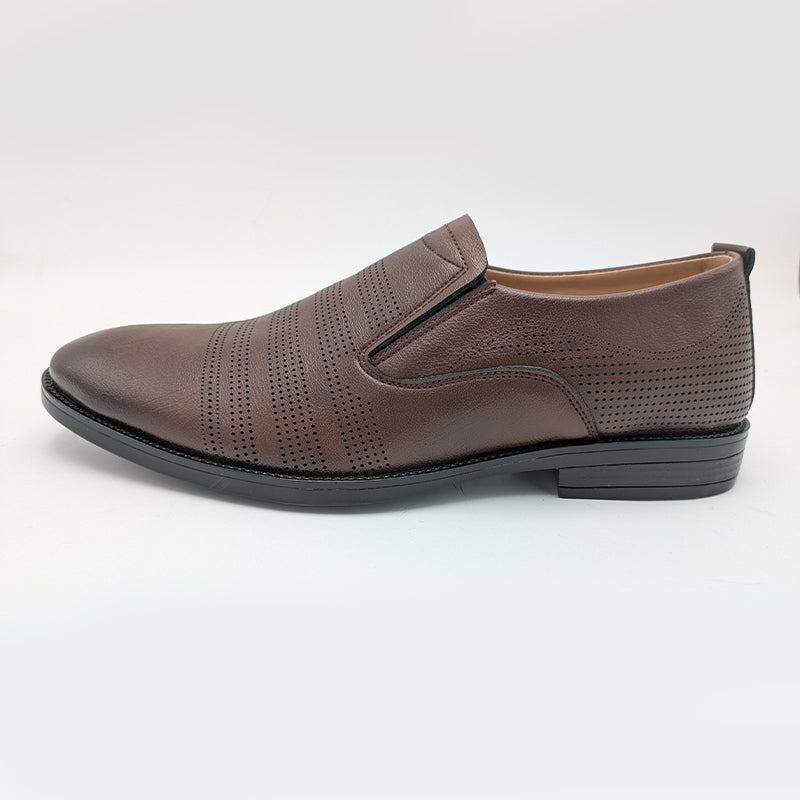Men's Breathable Perforated Formal Slip-On Shoes