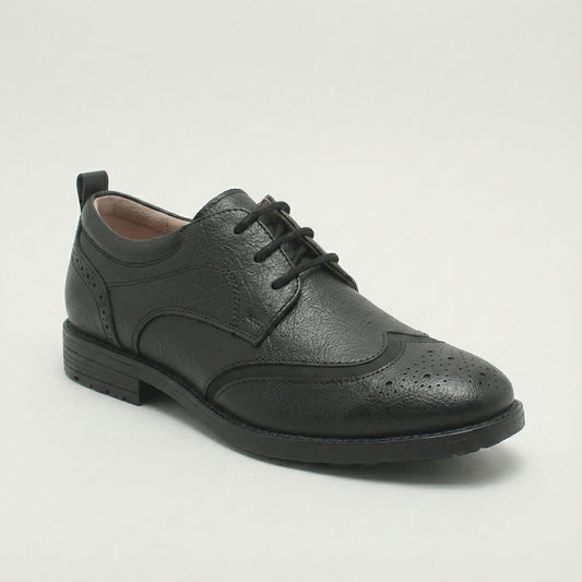 Men's Formal Lace-Up Dress Shoe with Brogue Detailing