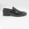 Men's Patent Finish Croc-Texture Formal Shoe