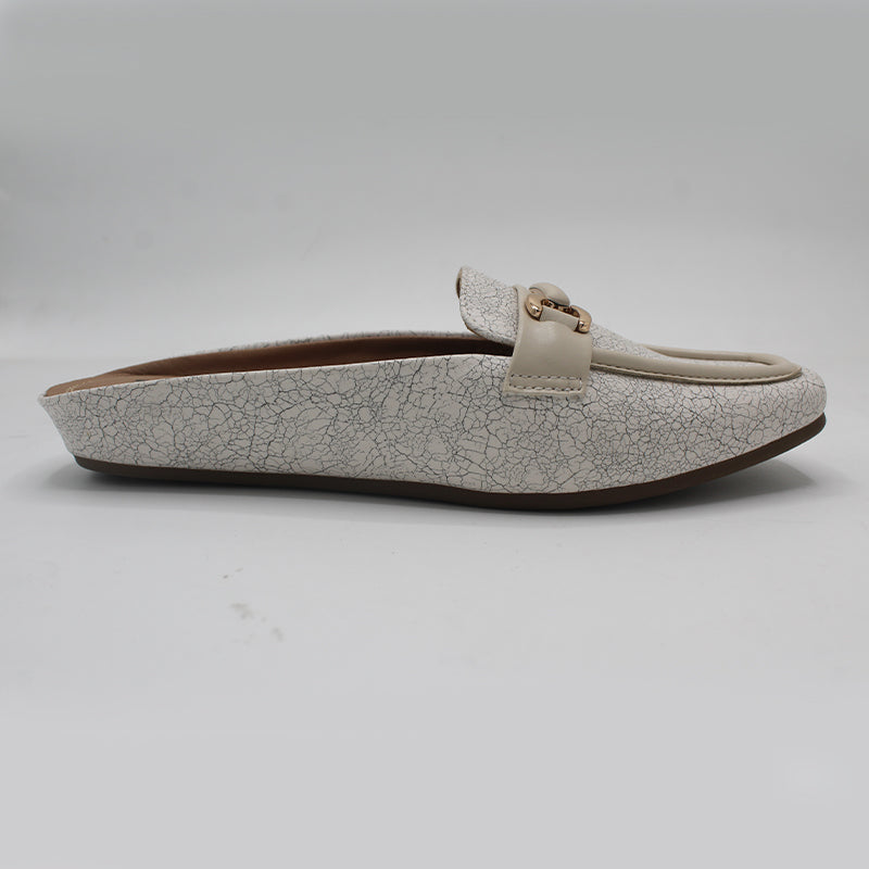 STEPLAR Cracked-Effect Buckle Mule