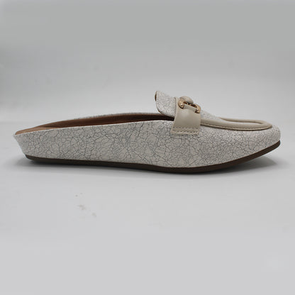 STEPLAR Cracked-Effect Buckle Mule