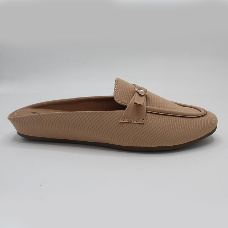 STEPLAR Navy Textured Backless Mule