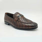 Men's Chevron-Stitch Formal Shoe with Metal V-Logo