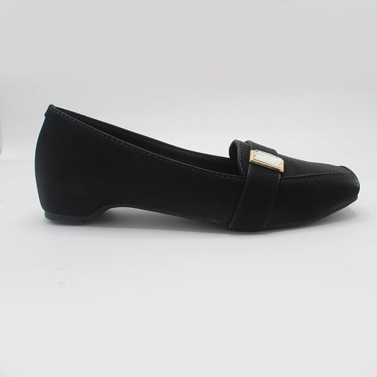 STEPLAR Squared-Toe Jewel Accent Flat