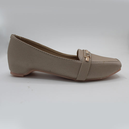 STEPLAR Squared-Toe Gold Bar Flat