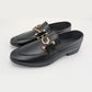 Men's Formal Mocha Dress Shoe with Gancini-Style Hardware