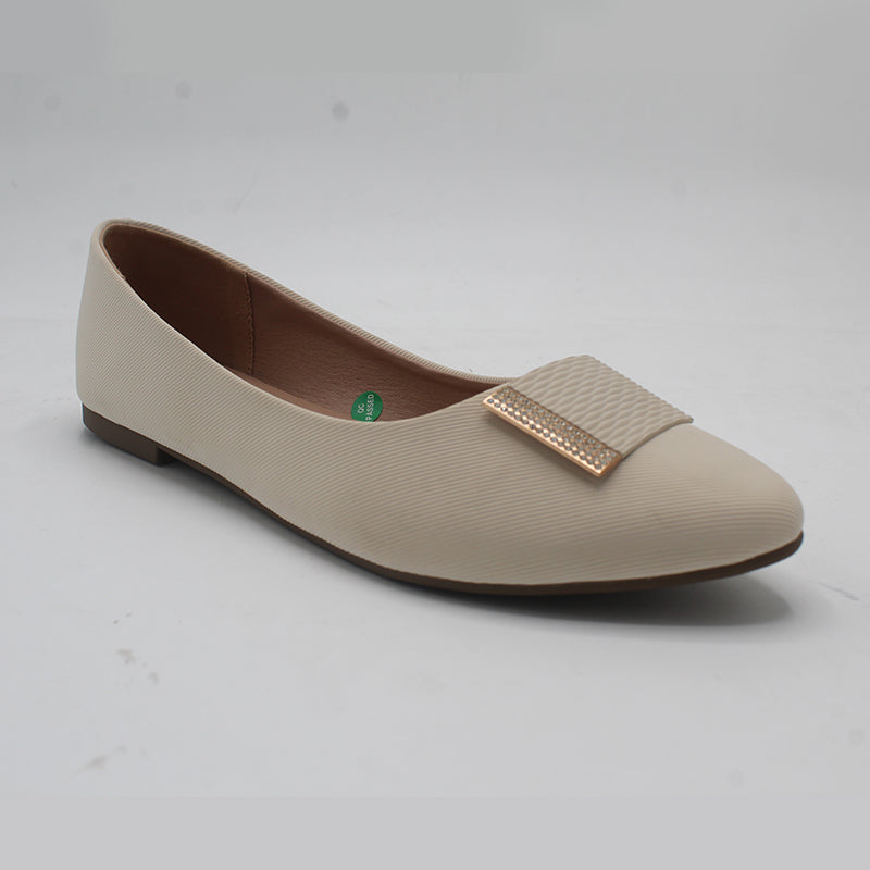 STEPLAR Elegant Ribbed Charm Flat