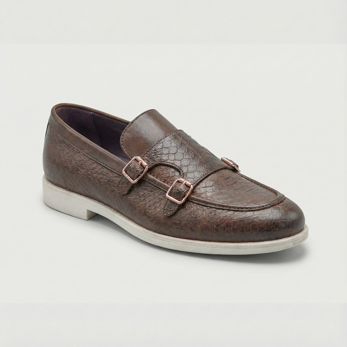 Men's Exotic Textured Monk Strap Slip-On